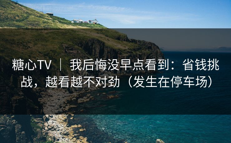 糖心TV ｜ 我后悔没早点看到：省钱挑战，越看越不对劲（发生在停车场）